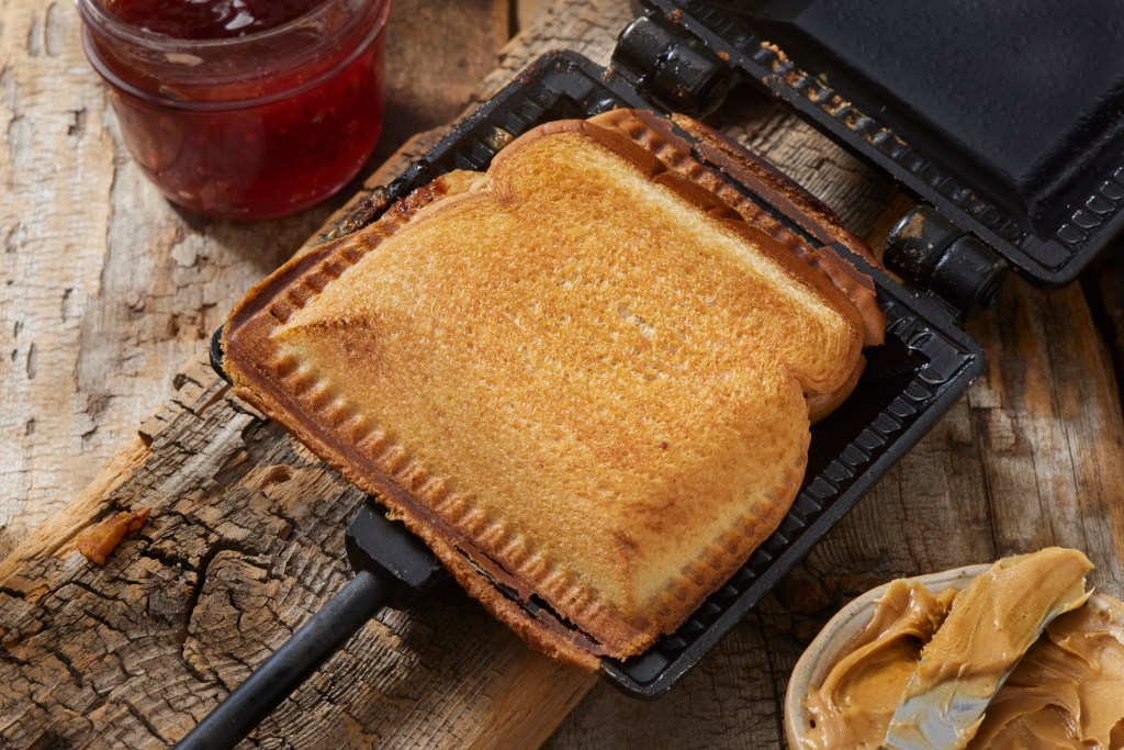 Campfire Peanut Butter and Jam Sandwich