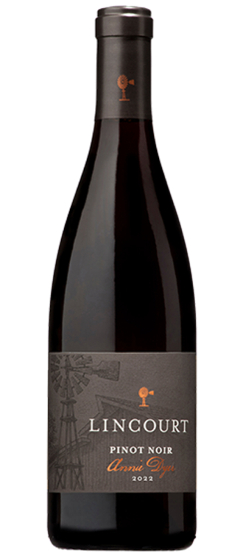 bottle shot annie dyer pinot noir 2022