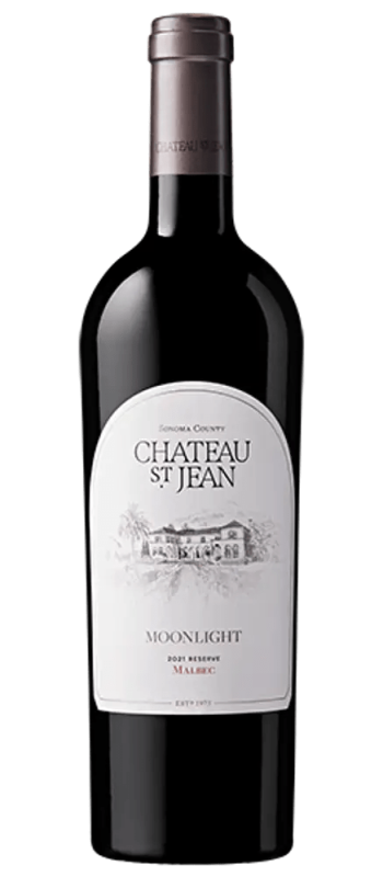 chateau st jean reserve moonlight malbec 2021 sonoma county bottle shot