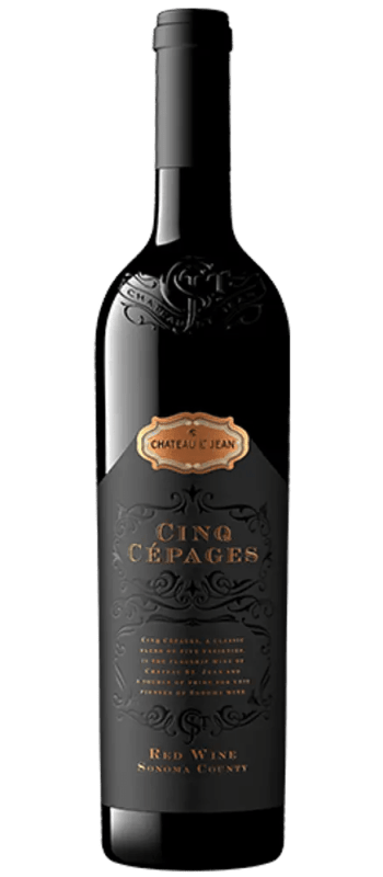 cinq cepages red blend 2017 sonoma county bottle shot