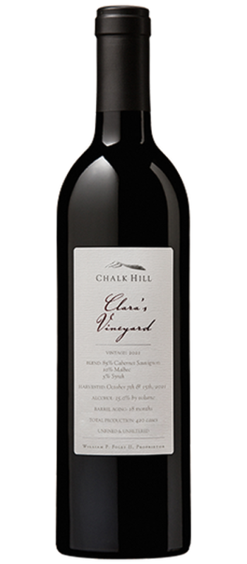 claras vineyard red wine 15l magnum 2021 chalk hill bottle shot