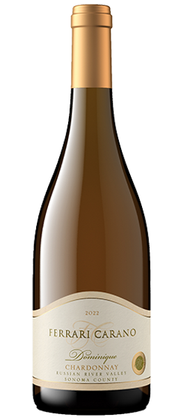 dominique chardonnay 2022 russian river valley bottle shot