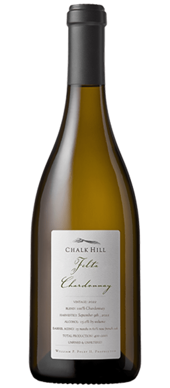 felta chardonnay 2022 chalk hill bottle shot
