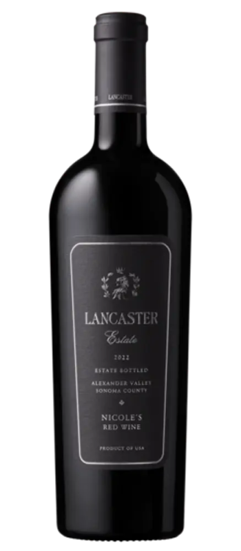 lancaster block 13 malbec 2022 alexander valley bottle shot