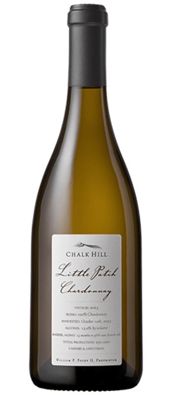 little patch chardonnay 2023 chalk hill bottle shot