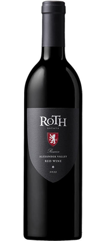reserve red wine 2022 alexander valley bottle shot