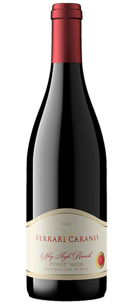 sky high ranch pinot noir 2022 mendocino ridge bottle shot