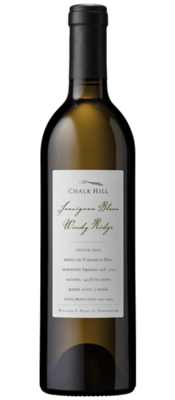 windy ridge sauvignon blanc 2023 chalk hill bottle shot