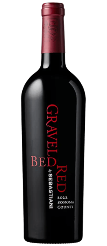 gravel bed red 2022 sonoma county bottle shot