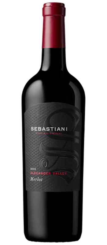 merlot 2022 alexander valley bottle shot